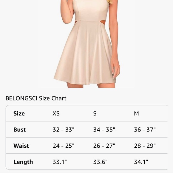 Apricot BELONGSCI Women 2025 Sweet and Cute Sleeveless Racerback Flared Swing - Picture 8 of 8